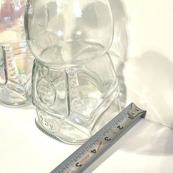 NEW Set of 2 Gumball Machine Clear Iridescent Glass Jar Storage - Picture 3 of 5